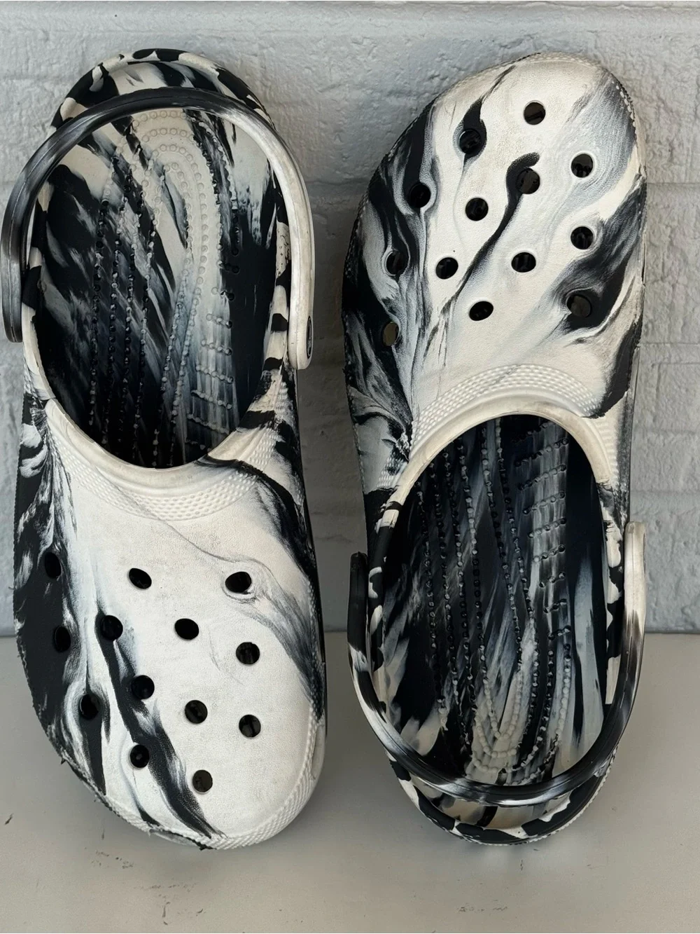 Marble Crocs Classic Clogs Men's 11